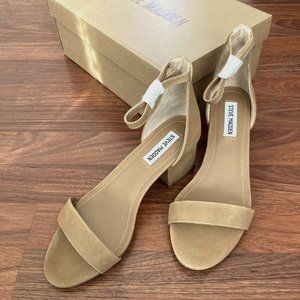 Steve Madden IRENEEW TAN NUBUCK sandals IRENEE low block heels